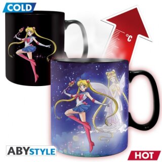 SAILOR MOON Heat change mug Sailor & Chibi King size