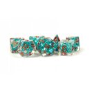 16mm Resin Poly Dice Set - Pearl: Teal w/ Copper Numbers...