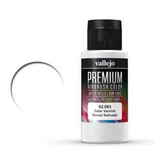 Vallejo Premium Airbrush Color: Satin Varnish (60ml)