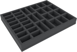 Full-Size Schaumstoffeinlage mit 34 Fächern 40mm hoch