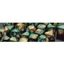Chessex: Gold-Green w/white Gemini™ 12mm d6 with...