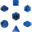 Chessex: Vortex 7-Die Set - Blue w/gold