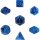 Chessex: Vortex 7-Die Set - Blue w/gold