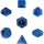 Chessex: Vortex 7-Die Set - Blue w/gold
