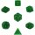 Chessex: Vortex 7-Die Set - Green w/gold