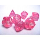 Chessex Borealis Polyhedral Pink/silver Luminary 7-Die Set