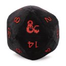 UP - Black and Red Jumbo D20 Dice Plush for Dungeons...