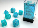 Chessex: Cirrus™ Aqua w/silver Signature™...