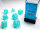 Chessex: Frosted™ Teal w/white Signature™ Polyhedral 7-Die Set