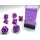Festive™ Violet w/white Signature™ Polyhedral 7-Die Sets