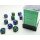 Chessex: Blue-Green w/gold Gemini™ 12mm d6 with pips Dice Blocks™ (36 Dice)
