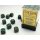 Chessex: Dusty Green w/gold Opaque 12mm d6 with pips Dice Blocks™ (36 Dice)