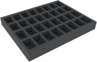 Full-Size Schaumstoffeinlage mit 32 Fächern 40mm hoch