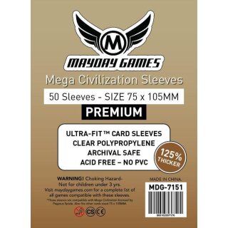 Premium Mega Civilization Sleeves (50pcs) 75x105mm - 7151