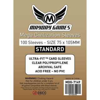 Standard Mega Civilization Sleeves (100pcs) 75x105mm) - 7149