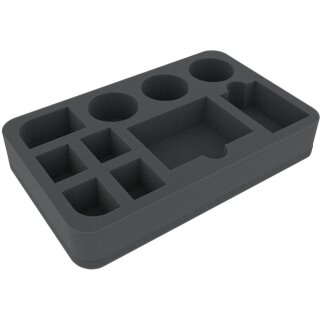Half-Size Schaumstoffeinlage mit 10 Fächern 45mm hoch