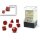 Glitter Mini-Polyhedral Ruby/gold 7-Die Set