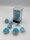 Chessex: Gemini® Polyhedral Pearl Turquoise-White/blue Luminary™ 7-Die Set