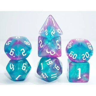 Würfelset Galaxy: Blue Fluorite (7)