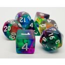 Würfelset Transparent: Rainbow Storm (7)