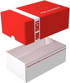 Feldherr Lagerbox TCHS105 - Aufbewahrungsbox für Spiel- und Sammelkarten (Rote Waben)
