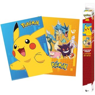 POKEMON - Set 2 Chibi Posters - Colourful Characters (52x38)