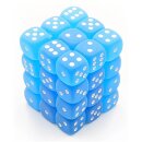 Chessex: Frosted? 12mm d6 Caribbean Blue?/white Dice...