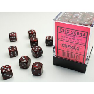 Chessex: Speckled® 12mm d6 Silver Volcano™ Dice Block™ (36 dice)