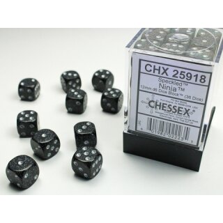 Chessex: Speckled® 12mm d6 Ninja™ Dice Block™ (36 dice)