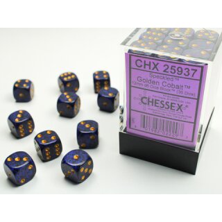 Chessex. Speckled® 12mm d6 Golden Cobalt™ Dice Block™ (36 dice)