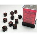 Chessex: Opaque 12mm d6 Black/red Dice Block? (36 dice)