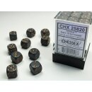 Chessex: Opaque 12mm d6 Dark Grey/copper Dice...