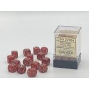 Chessex: Glitter 12mm d6 Ruby/gold Dice Block™ (36...