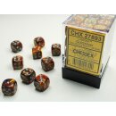 Chessex: Lustrous® 12mm d6 Gold/silver Dice...
