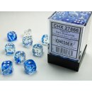Chessex: Nebula® 12mm d6 Dark Blue/white Dice Block? (36...