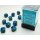 Chessex: Phantom® 12mm d6 Teal/gold Dice Block™ (36 dice)
