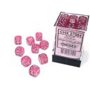 CHessex: Borealis® 12mm d6 Pink/silver...