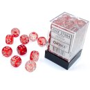 Chessex: Nebula® 12mm d6 Red/silver Luminary? Dice Block?...