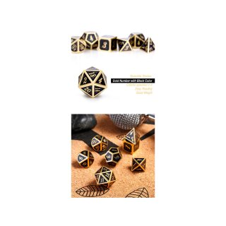 Metal & Enamel Dice Set (7) Galaxy