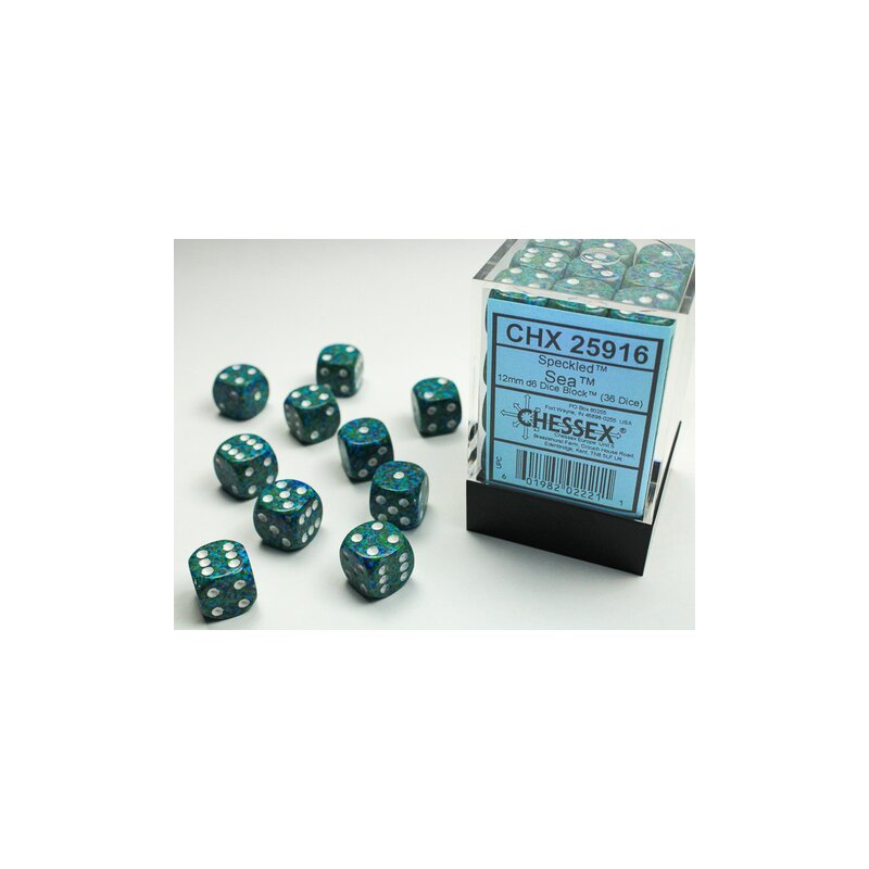 Chessex Gemini Bloc De 12 Dés 16 Mm – D6 Et W6 – Boîte Cube – Multicolore Chessex Dice Block