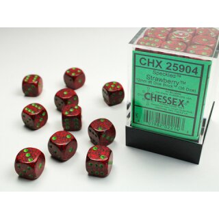 Chessex: Speckled® 12mm d6 Strawberry™ Dice Block™ (36 dice)
