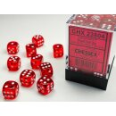 Chessex: Translucent 12mm d6 Red/white Dice Block™...