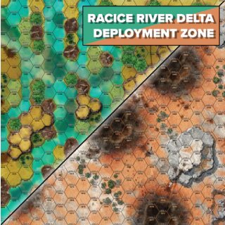 BattleTech: Battlemat Tukayyid Racice River Delta/Deployment Zone
