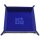 Velvet Folding Dice Tray 10x10 Blue with Leather Backing
