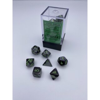 Gemini® Mini-Polyhedral Black-Grey/green 7-Die Set
