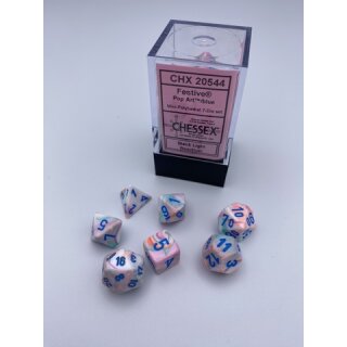 Festive® Mini-Polyhedral Pop Art™/blue 7-Die set