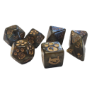 Kitten Polyhedral Dice Set Brown