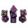 Würfelset Racing: Black/Purple (7)