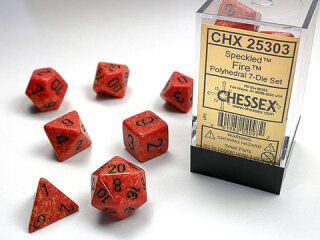 Chessex: Speckled Polyhedral Fire 7-Die Set