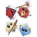 Kawaii Dice Sticker Pack 3